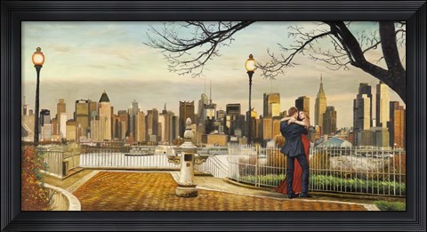 Framed Lovers in New York Print