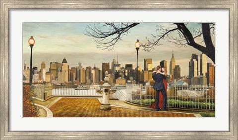 Framed Lovers in New York Print