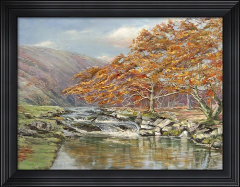 Framed Ruscello Silvestre Print
