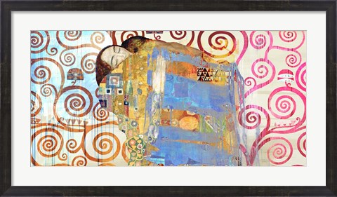 Framed Klimt&#39;s Embrace 2.0 Print