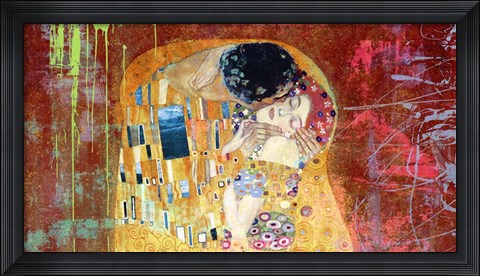 Framed Klimt&#39;s Kiss 2.0 (detail) Print