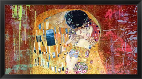 Framed Klimt&#39;s Kiss 2.0 (detail) Print