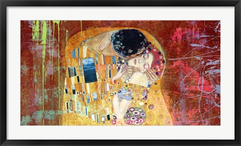 Framed Klimt&#39;s Kiss 2.0 (detail) Print