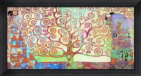 Framed Klimt&#39;s Tree of Life 2.0 Print