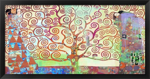 Framed Klimt&#39;s Tree of Life 2.0 Print