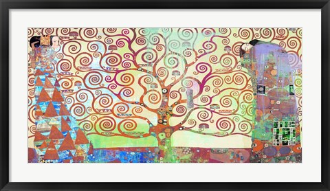 Framed Klimt&#39;s Tree of Life 2.0 Print