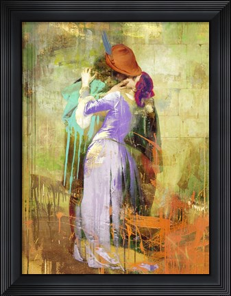 Framed Hayez&#39;s Kiss 2.0 Print