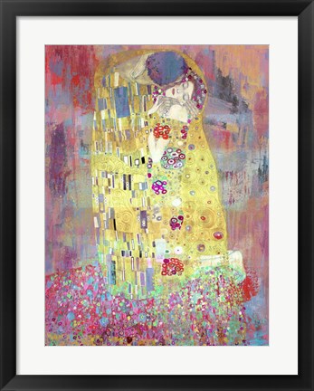 Framed Klimt&#39;s Kiss 2.0 Print