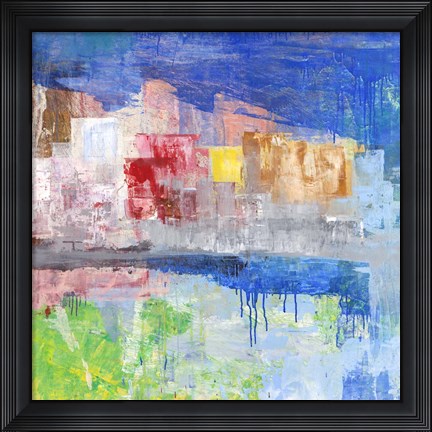 Framed Villaggio sul Lago Print