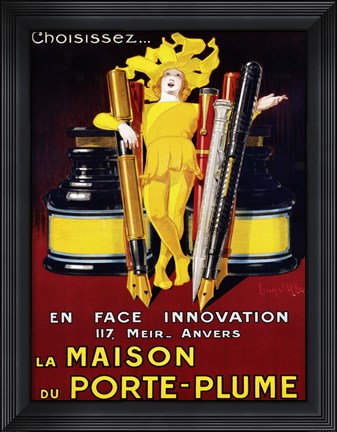 Framed La Maison du Porte-Plume, 1924 Print