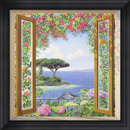 Framed Sulla costa Mediterranea Print