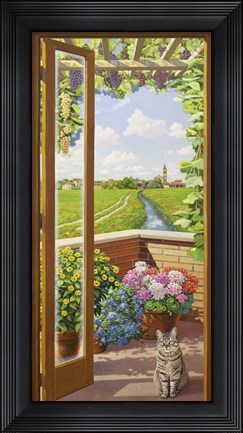 Framed Finestra sulla Campagna Print