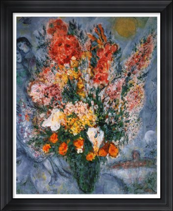 Framed Bouquet de Fleurs Print