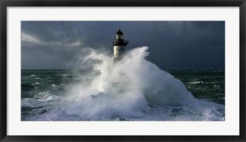 Framed Phare d&#39; Ar-Men (detail) Print