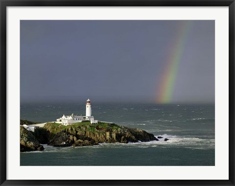 Framed Rainbow over Fanad-Head, Ireland Print