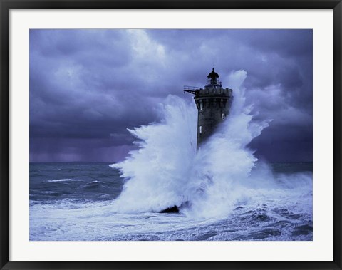 Framed Phare du Four, Bretagne Print