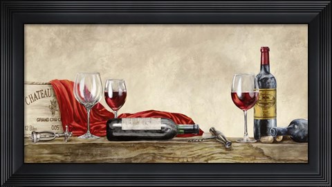 Framed Grand Cru Wines (detail) Print