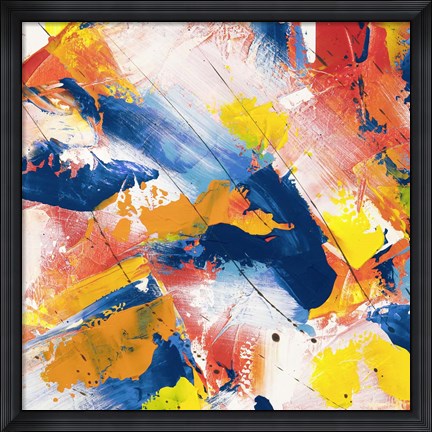 Framed Waves Crashing in the Summer Sky I Print