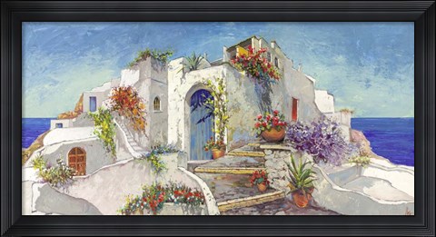 Framed Casa nelle Cicladi Print