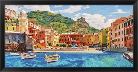 Framed Vernazza nel Sole Print