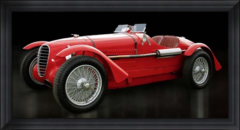 Framed Vintage Italian Race Car Print