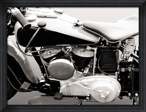 Framed Vintage American V-Twin Engine (detail) Print