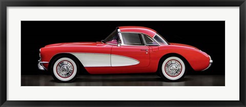 Framed Corvette Chevrolet Print