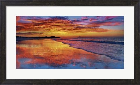 Framed Sunset, North Island, New Zealand Print