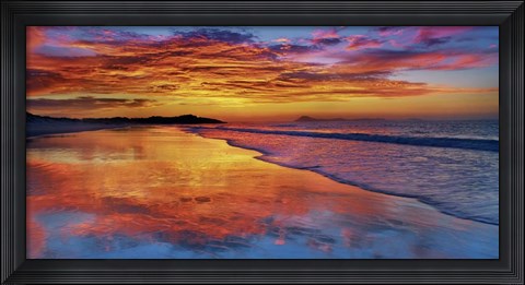 Framed Sunset, North Island, New Zealand Print
