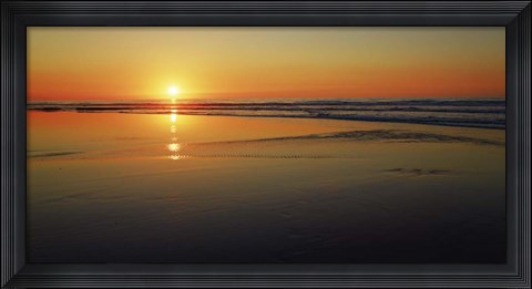 Framed Sunset Impression, Taranaki, New Zealand Print