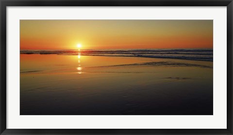 Framed Sunset Impression, Taranaki, New Zealand Print