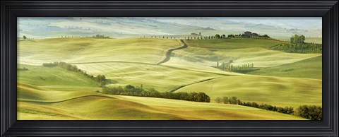 Framed Tuscany Landscape, Val d&#39;Orcia, Italy Print