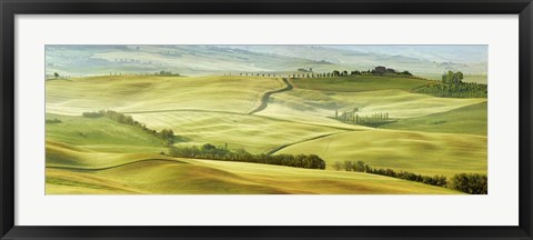 Framed Tuscany Landscape, Val d&#39;Orcia, Italy Print