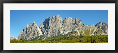 Framed Pomagagnon and Larches in Autumn, Cortina d&#39;Ampezzo, Dolomites, Italy Print