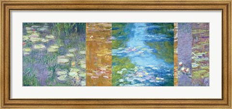 Framed Waterlilies II Print