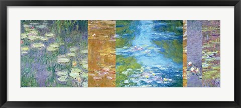 Framed Waterlilies II Print