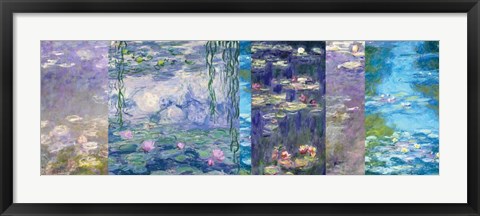 Framed Waterlilies I Print