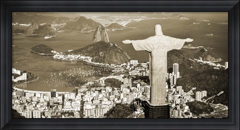 Framed Overlooking Rio de Janeiro, Brazil Print