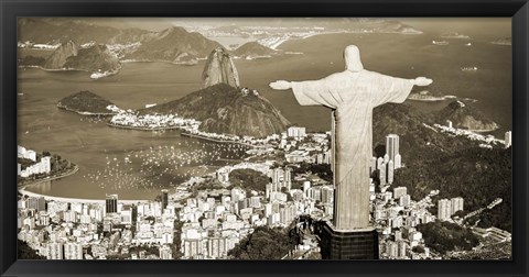 Framed Overlooking Rio de Janeiro, Brazil Print