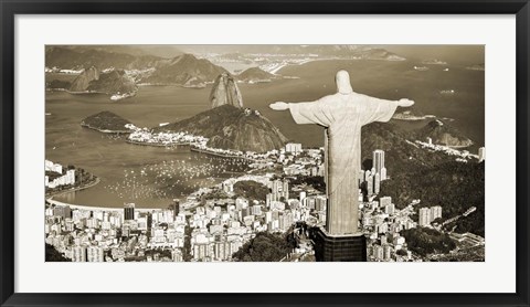 Framed Overlooking Rio de Janeiro, Brazil Print