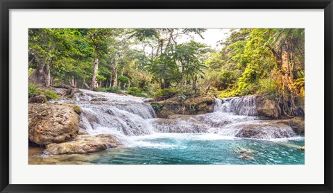 Framed Kuang Si Falls, Luang Prabang,  Laos Print