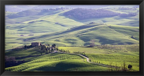 Framed Road in Tuscany Print