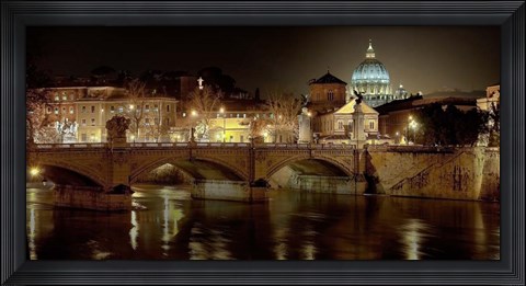 Framed Rome at Night Print