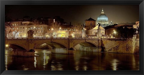 Framed Rome at Night Print