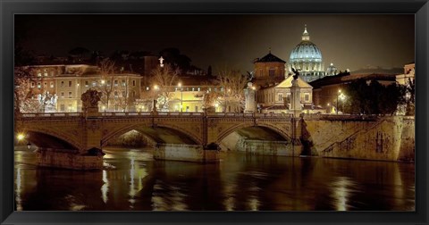 Framed Rome at Night Print