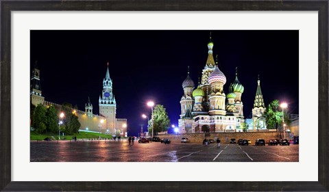 Framed Red Square at Night, Moscow Print