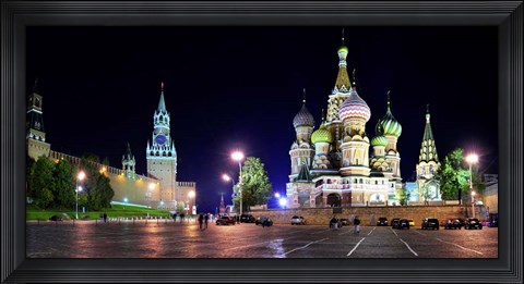 Framed Red Square at Night, Moscow Print
