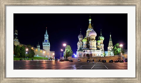 Framed Red Square at Night, Moscow Print