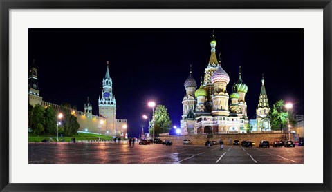 Framed Red Square at Night, Moscow Print