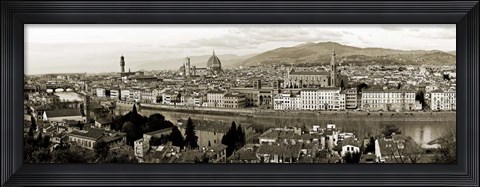 Framed Panoramic View of Florence Print